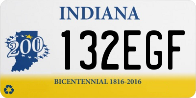 IN license plate 132EGF