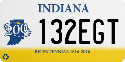 IN license plate 132EGT
