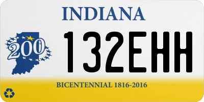 IN license plate 132EHH