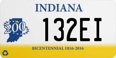 IN license plate 132EI