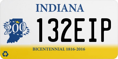 IN license plate 132EIP
