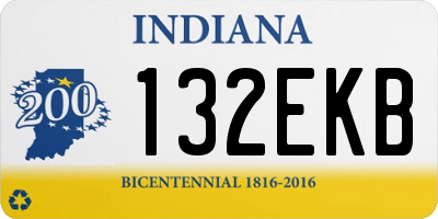 IN license plate 132EKB