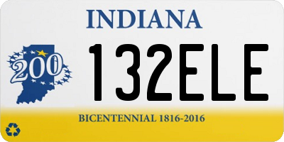 IN license plate 132ELE