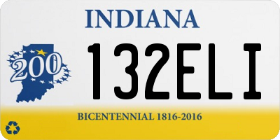 IN license plate 132ELI