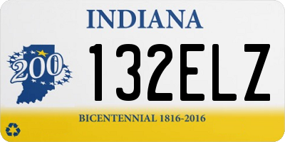 IN license plate 132ELZ