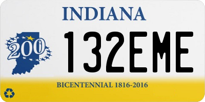IN license plate 132EME