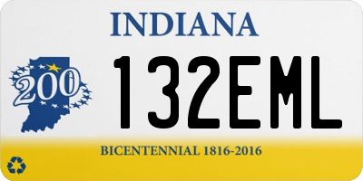 IN license plate 132EML