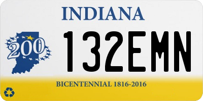 IN license plate 132EMN