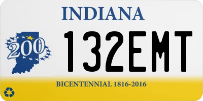 IN license plate 132EMT