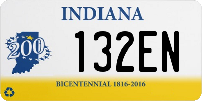 IN license plate 132EN