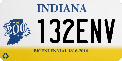IN license plate 132ENV