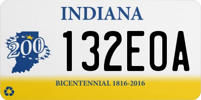 IN license plate 132EOA