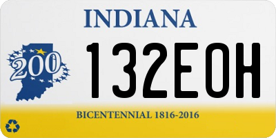 IN license plate 132EOH
