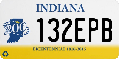 IN license plate 132EPB