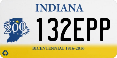 IN license plate 132EPP