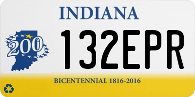IN license plate 132EPR