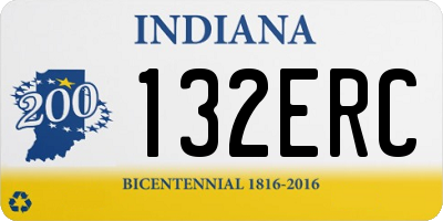 IN license plate 132ERC
