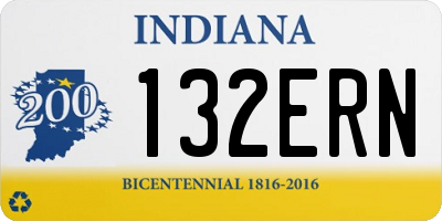 IN license plate 132ERN