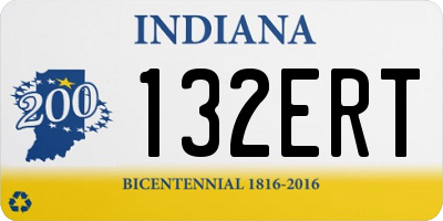IN license plate 132ERT