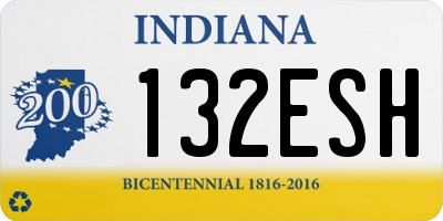IN license plate 132ESH