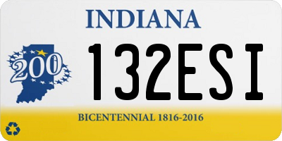 IN license plate 132ESI