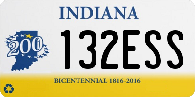 IN license plate 132ESS