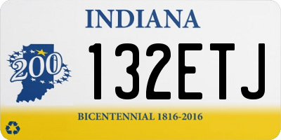 IN license plate 132ETJ