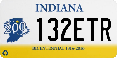 IN license plate 132ETR
