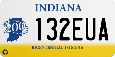 IN license plate 132EUA