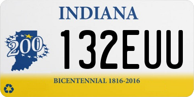 IN license plate 132EUU