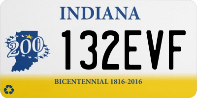 IN license plate 132EVF