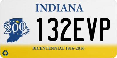 IN license plate 132EVP