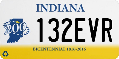 IN license plate 132EVR