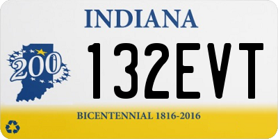 IN license plate 132EVT