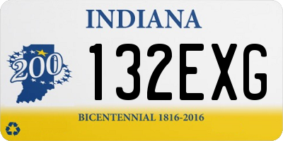 IN license plate 132EXG