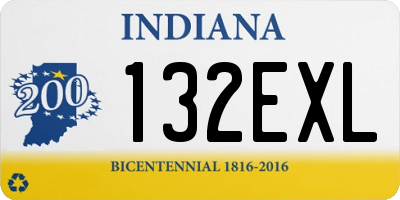 IN license plate 132EXL