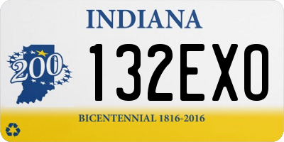 IN license plate 132EXO
