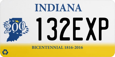 IN license plate 132EXP