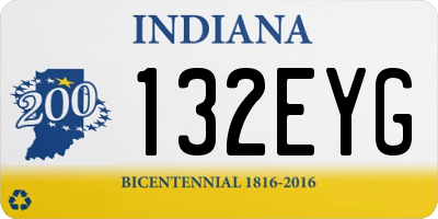IN license plate 132EYG