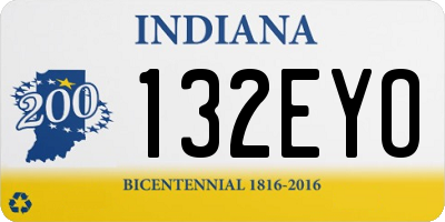 IN license plate 132EYO