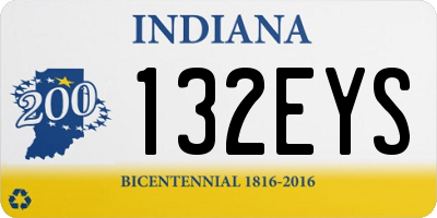 IN license plate 132EYS