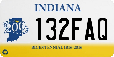 IN license plate 132FAQ