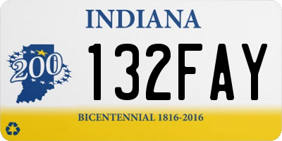 IN license plate 132FAY