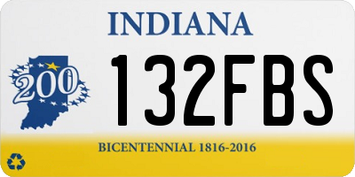IN license plate 132FBS