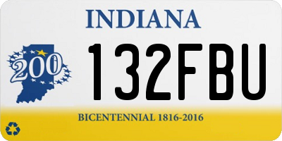 IN license plate 132FBU