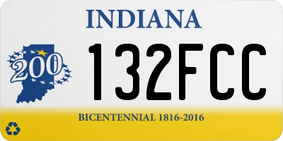 IN license plate 132FCC