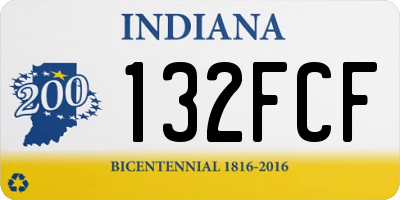 IN license plate 132FCF