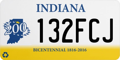 IN license plate 132FCJ