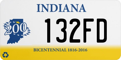 IN license plate 132FD