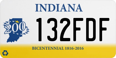 IN license plate 132FDF